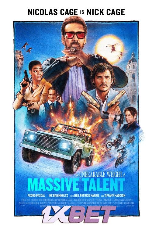 poster of The Unbearable Weight of Massive Talent (2022) Telugu [Voice Over] Dubbed CAMRip